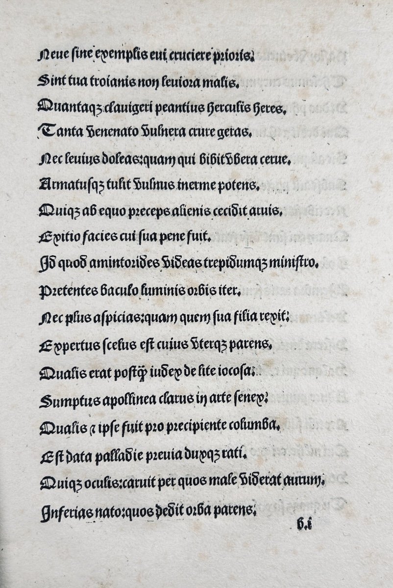 OVIDE - CP, ovidii nassonis poete clarissimi in ibim opusculii. Vers 1500, reliure moderne.-photo-7