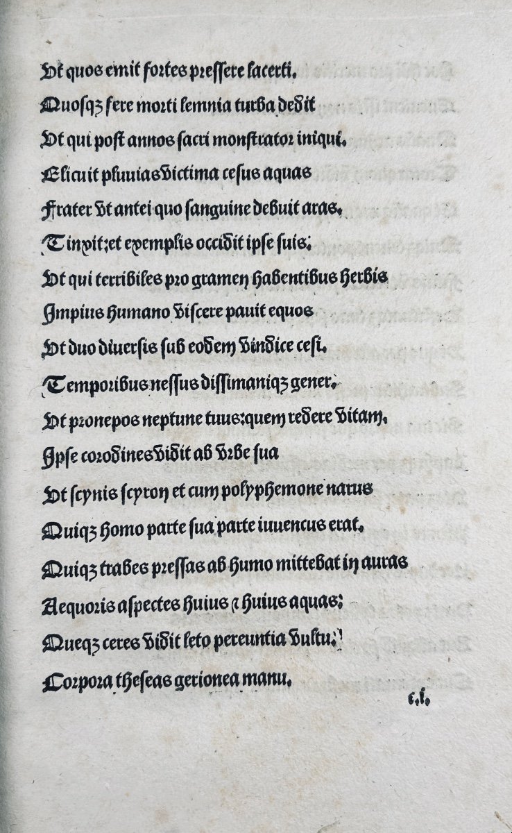 OVIDE - CP, ovidii nassonis poete clarissimi in ibim opusculii. Vers 1500, reliure moderne.-photo-8