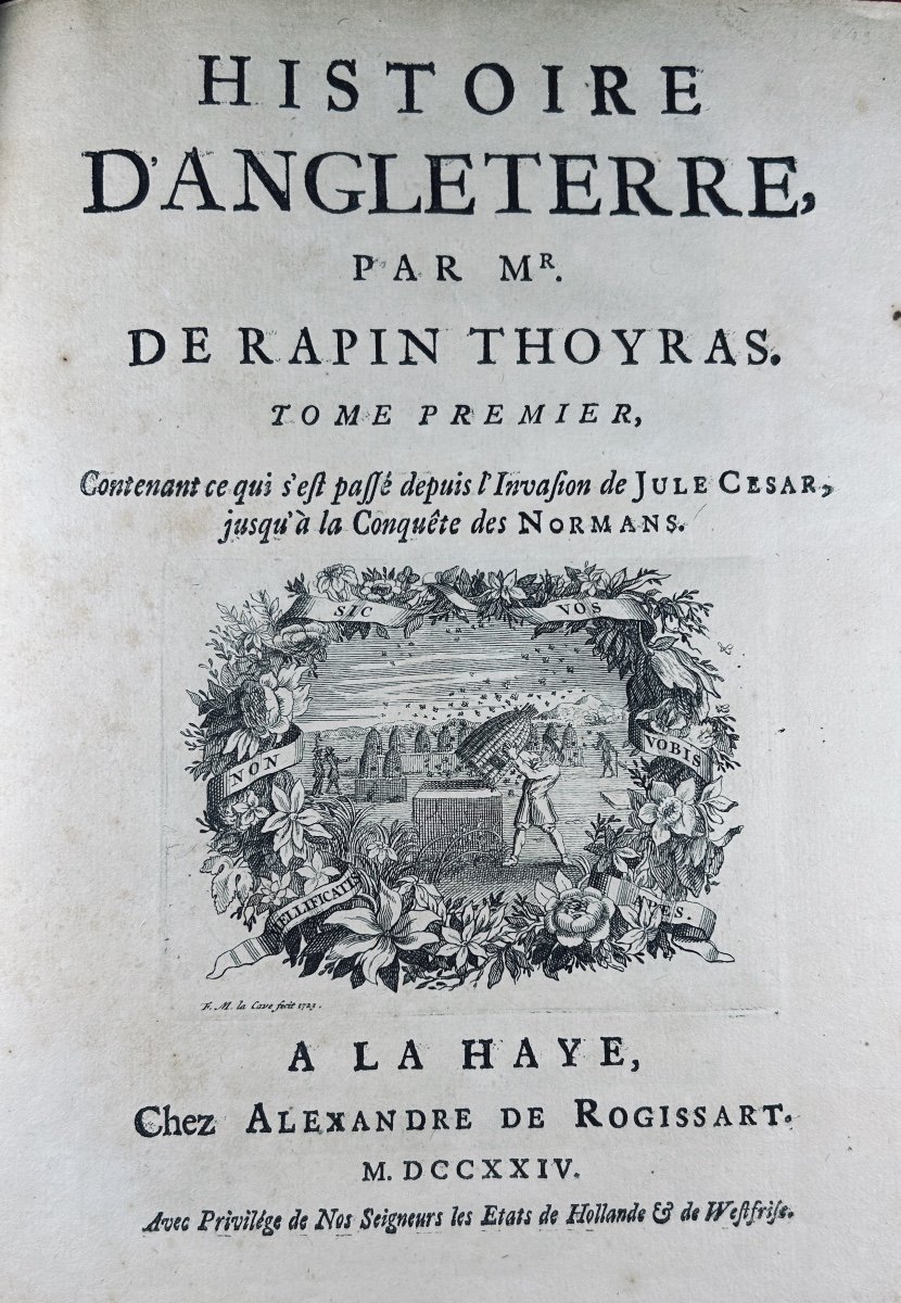 Rapin De Thoyras (paul) - History Of England. The Hague, Rogissart, 1724-1738, 13 Volumes In-4-photo-2