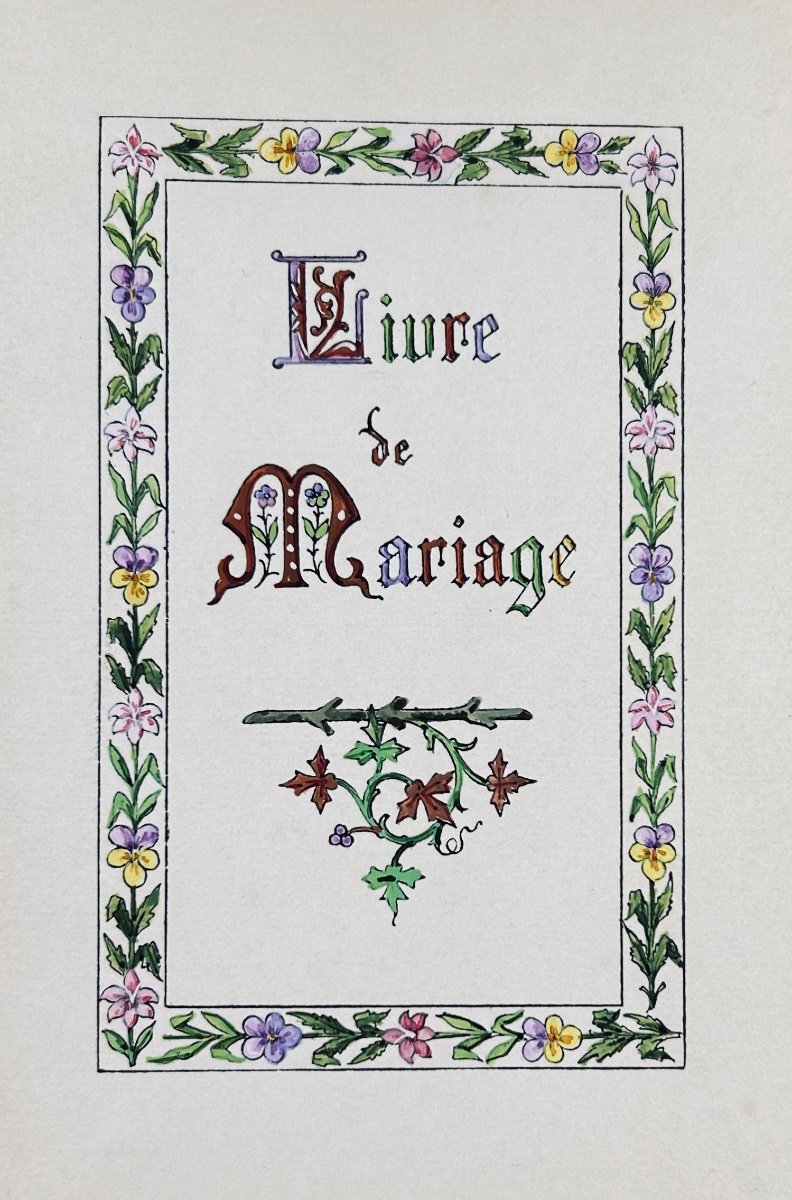 [RELIGIEUX] - ANONYME - Livre de mariage. Manuscrit., Chez l'auteur, vers 1880, en feuilles.