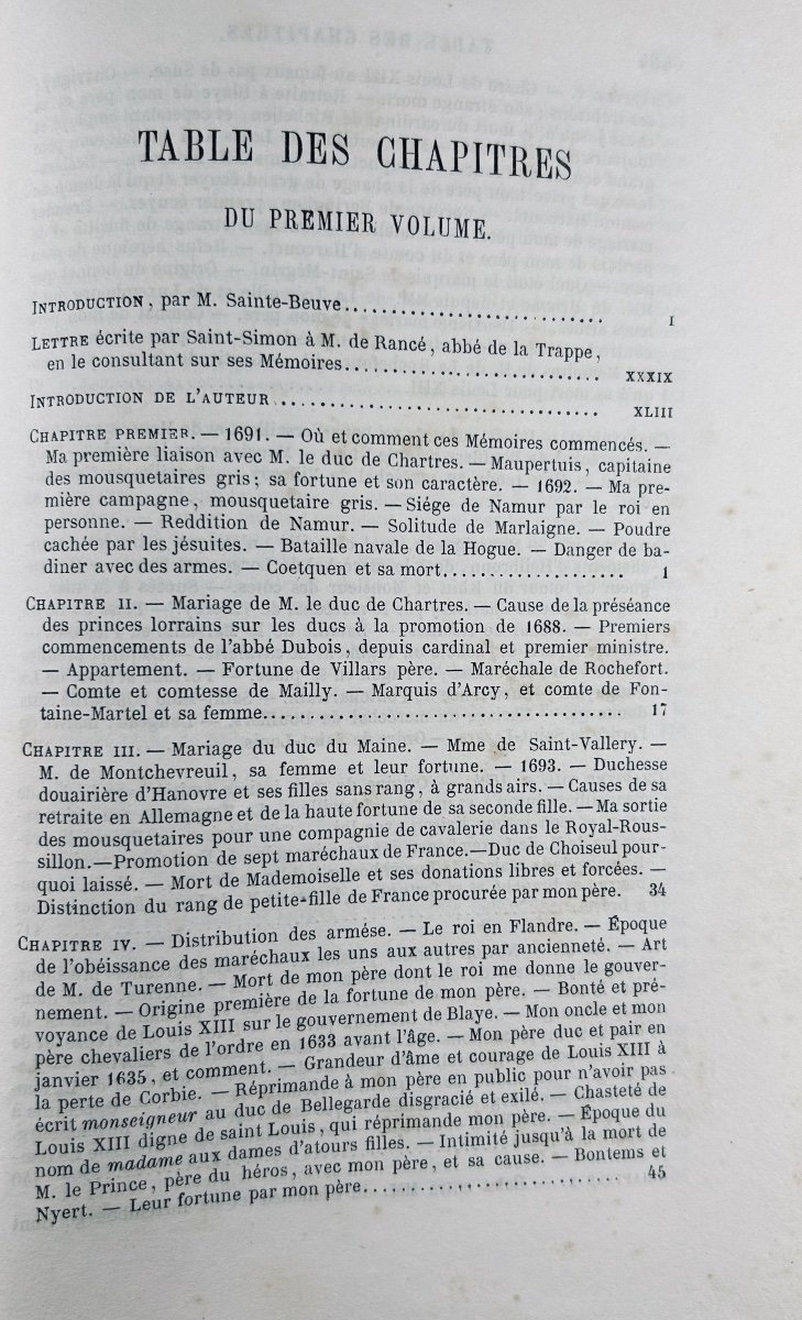 SAINT-SIMON - Mémoires complets et authentiques du duc de Saint-Simon. 1856-58, relié d'époque.-photo-4