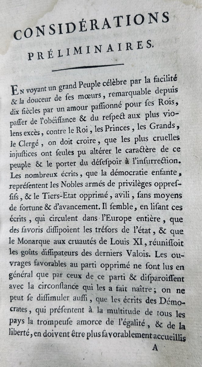 SENAC DE MEILHAN (Gabriel) - Du gouvernement, des moeurs, et des conditions en France. 1795.-photo-4