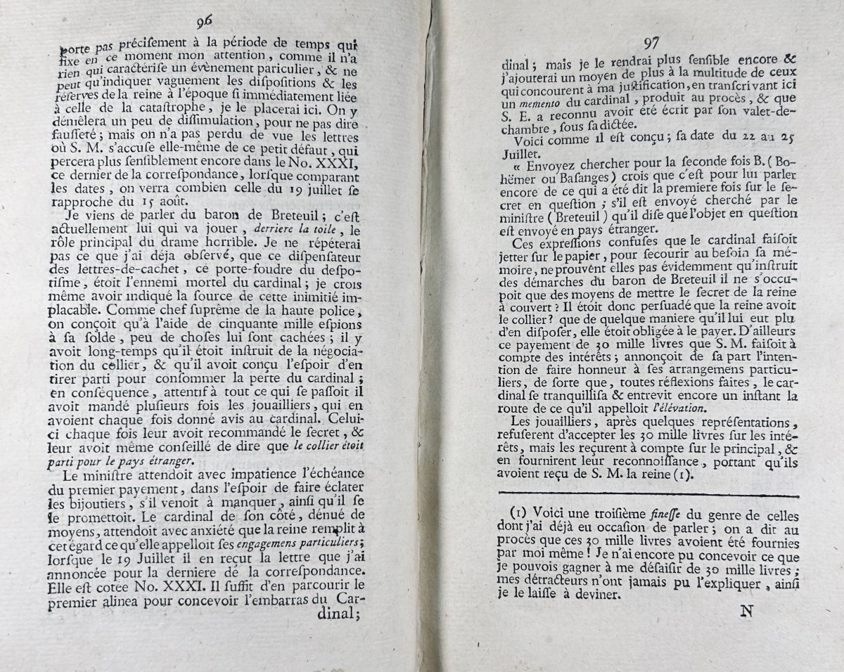 Valois De La Motte (countess) - Justification Memorandum Of The Countess Of Valois De La Motte. 1789-photo-3