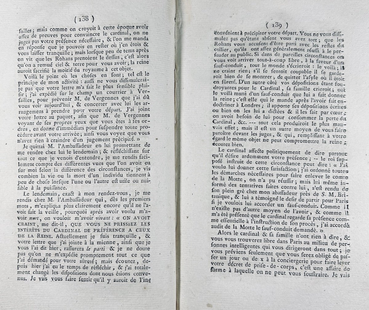 Valois De La Motte (countess) - Justification Memorandum Of The Countess Of Valois De La Motte. 1789-photo-4