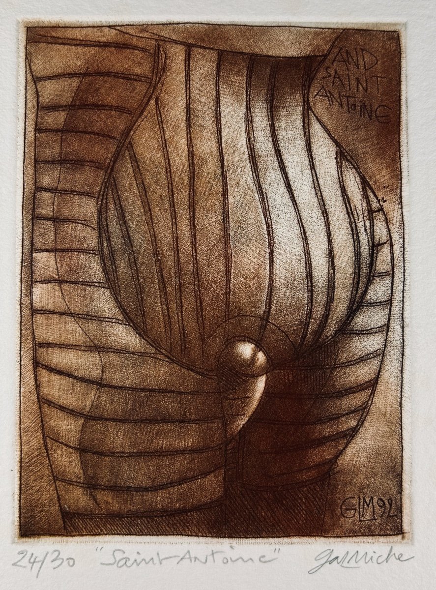 Galmiche (stéphane) - Saint-antoine. At The Author's, 1992; 120/90 Mm. Etching, Mezzotint.-photo-5