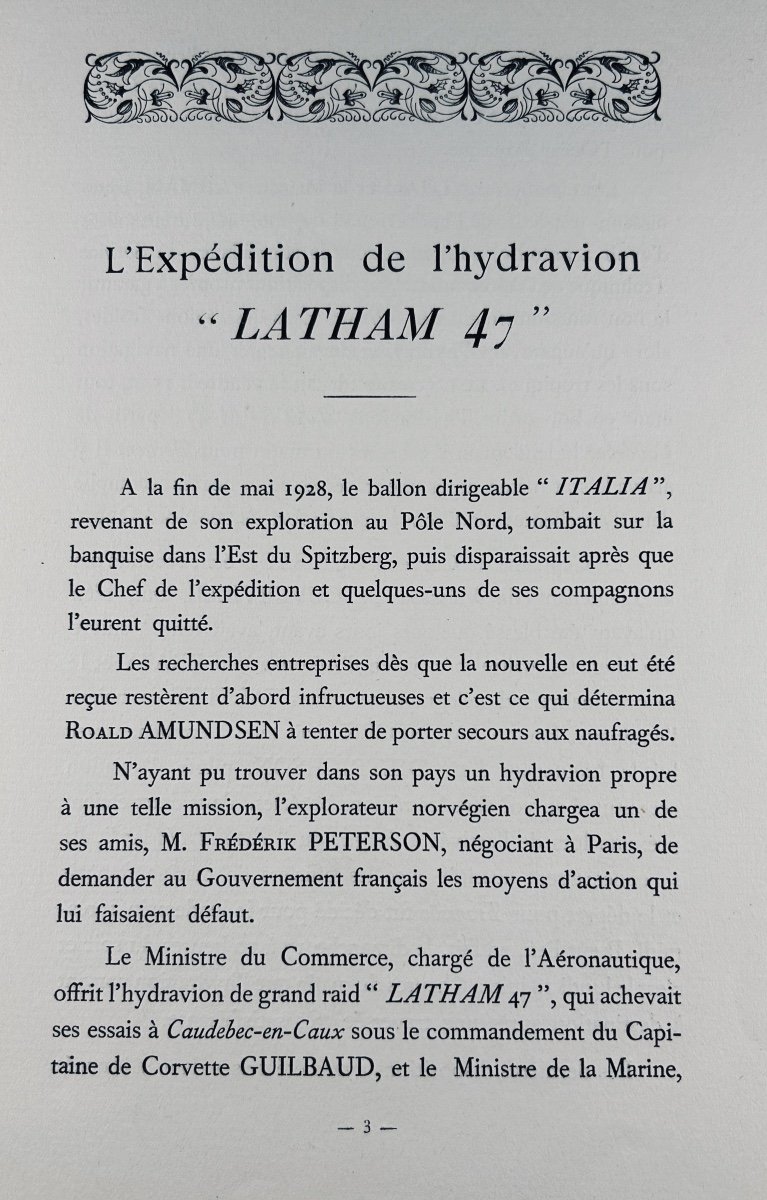 [aviation] - The Expedition Of The Seaplane "latham 47". Maulde And Renou, Circa 1930, Paperback.-photo-6