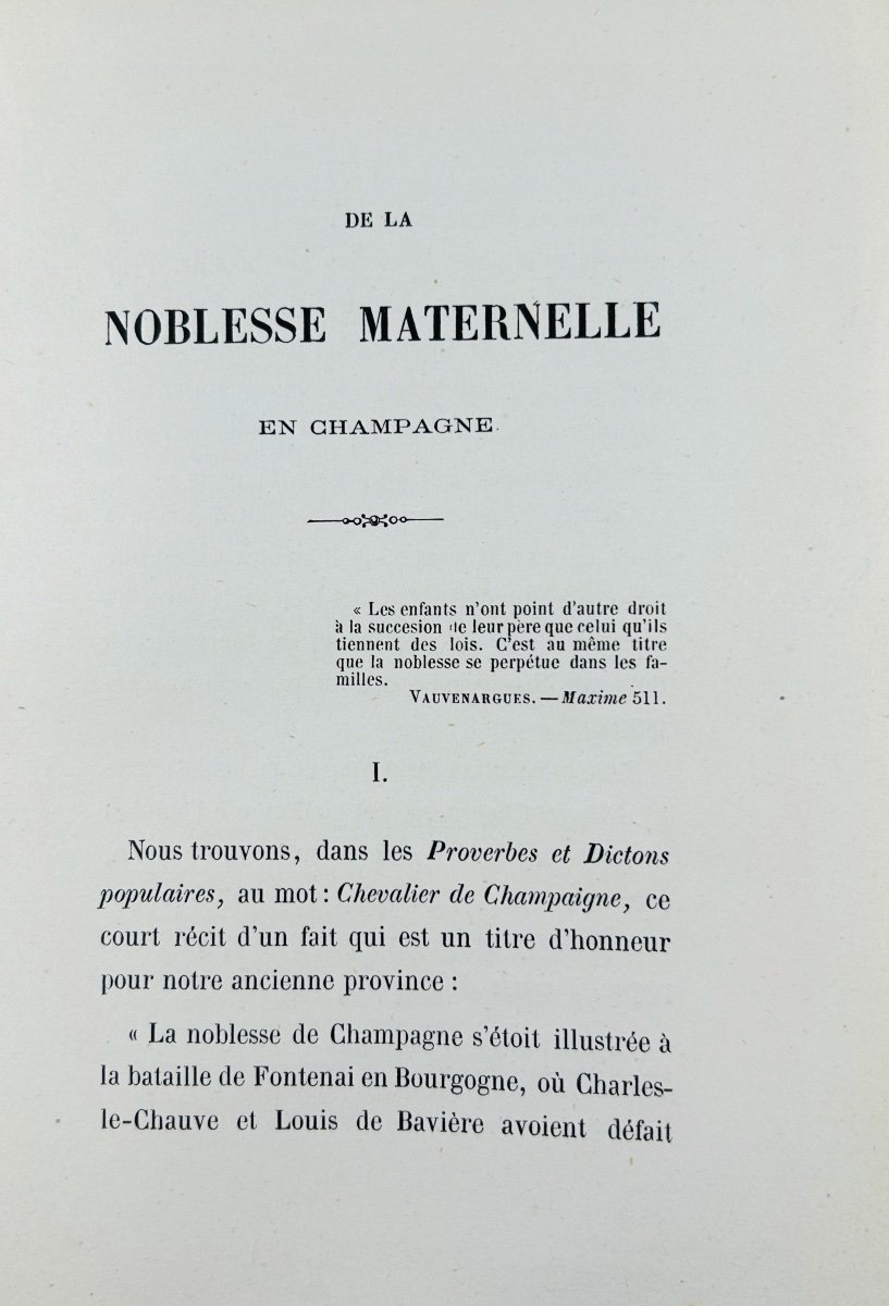 Biston (`p.) - Maternal Nobility In Champagne And The Abuse Of Name Changes. 1859.-photo-4