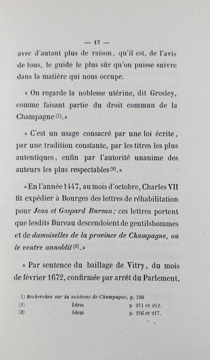 Biston (`p.) - Maternal Nobility In Champagne And The Abuse Of Name Changes. 1859.-photo-1