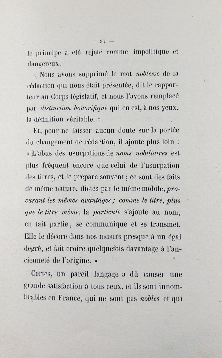 Biston (`p.) - Maternal Nobility In Champagne And The Abuse Of Name Changes. 1859.-photo-4