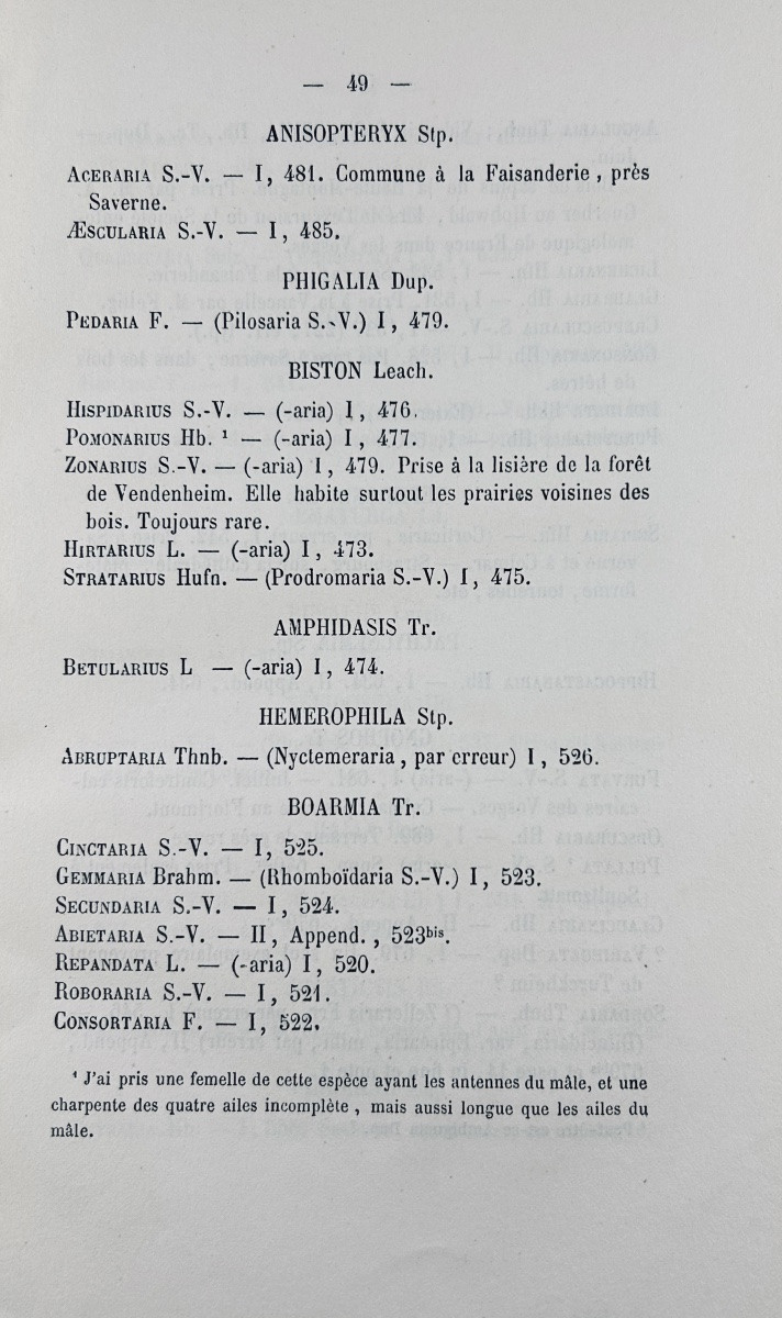 [ENTHOMOLOGIE] - PEYERIMHOFF - Catalogue des lépidoptères d'Alsace. Decker, 1872, broché.-photo-9