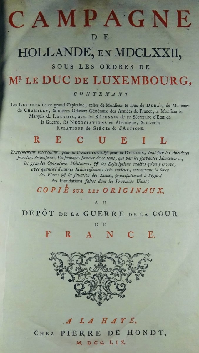 Livre De Militaria 18ème Siècle, In Folio.