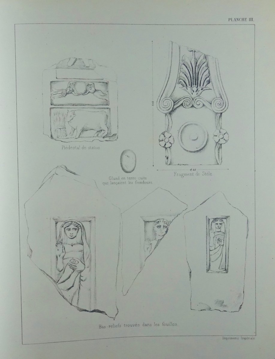 	BEULE - Fouilles à Carthage. 1861, avec 6 planches.-photo-2