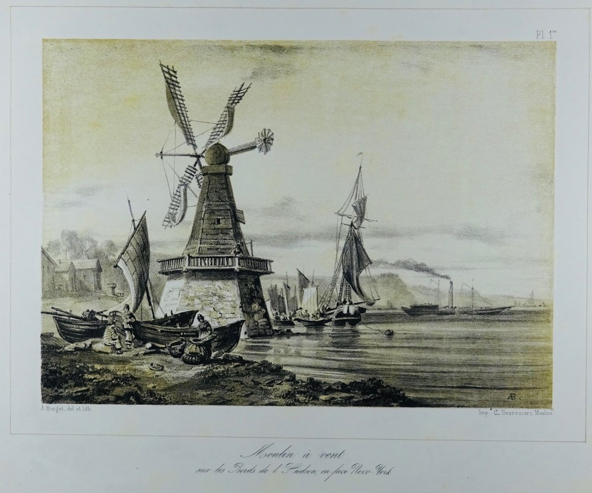 BORGET - Album De Lithographies d'Un Voyage Autour Du Monde. Vers 1840.-photo-3