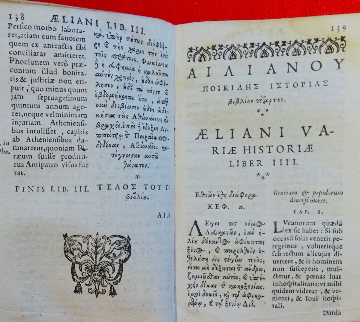 Elien - Variae Historiae. Text In Latin And Greek Published In 1609-photo-1