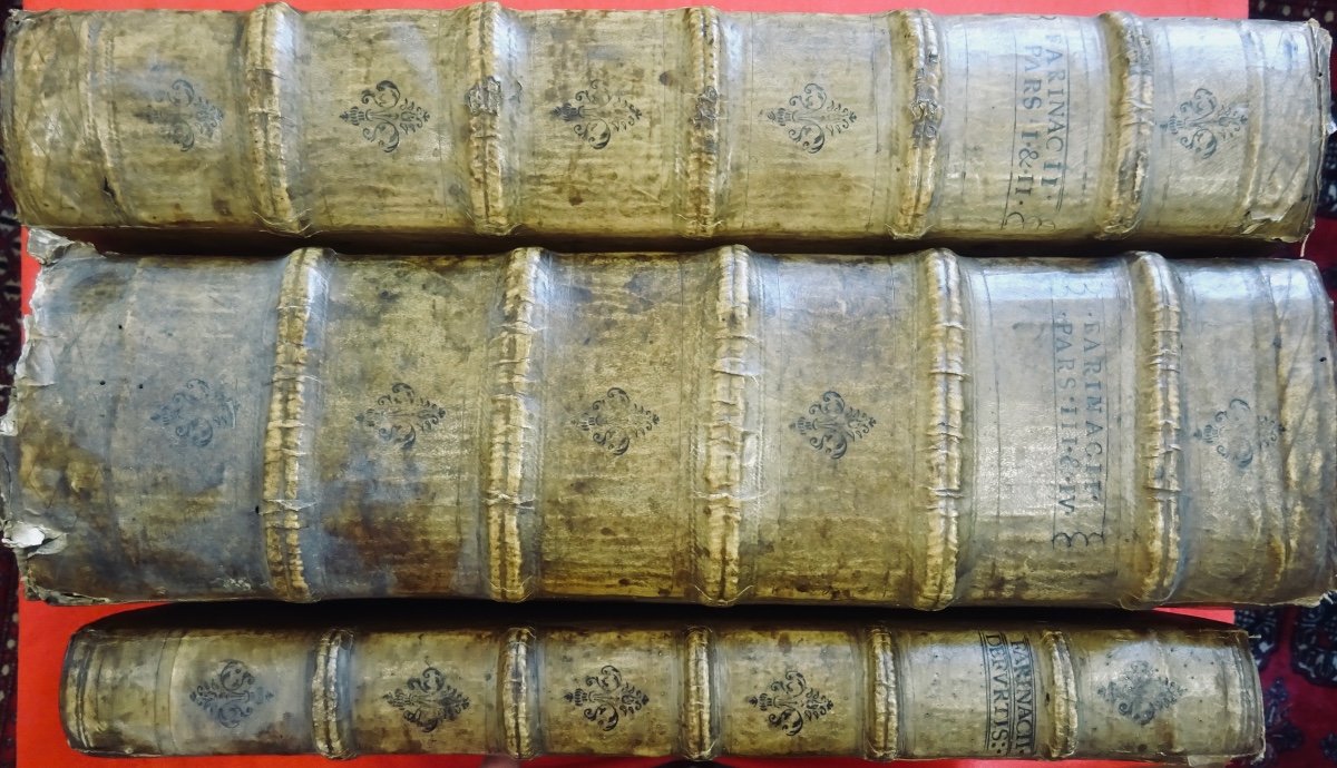 Farinacii - Treatise On Criminal Law In Latin Printed In 1614, Very Well Bound.-photo-6