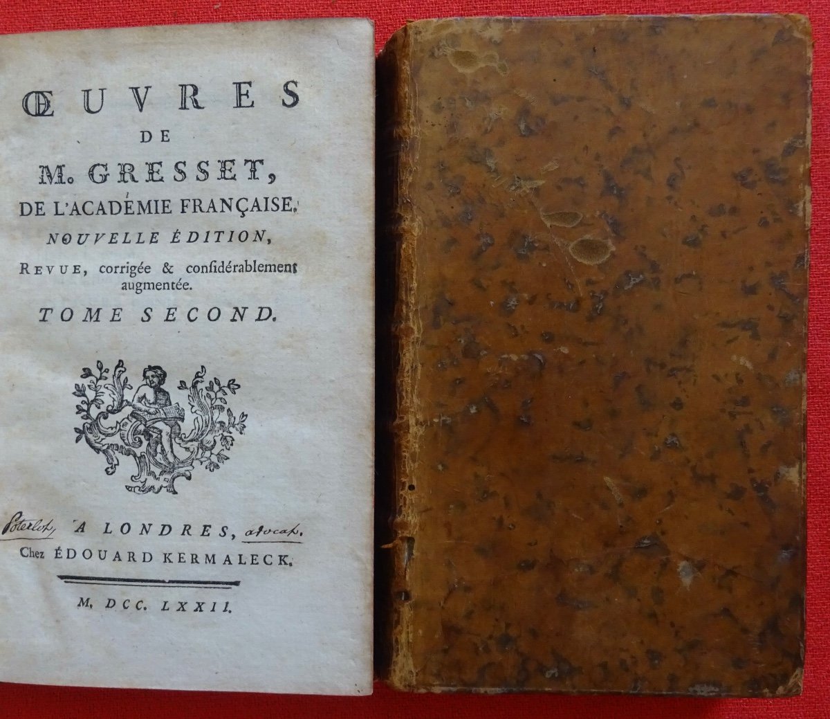 Gresset - Works. London, Edouard Kermaleck, 1772.-photo-2