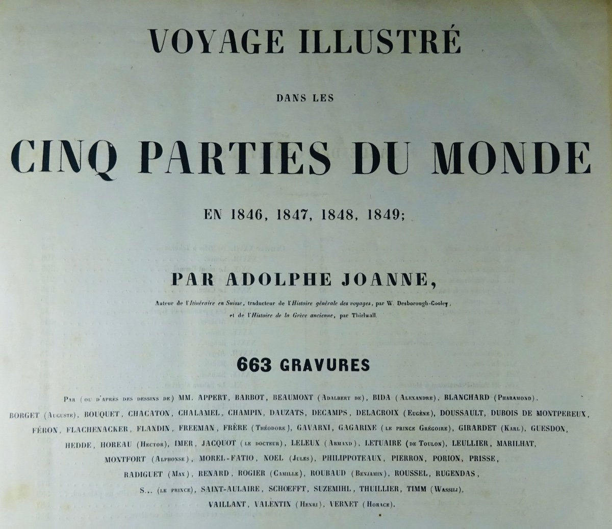 JOANNE - Voyage illustré dans les cinq parties du monde en 1846, 1847, 1848 et 1849. -photo-2