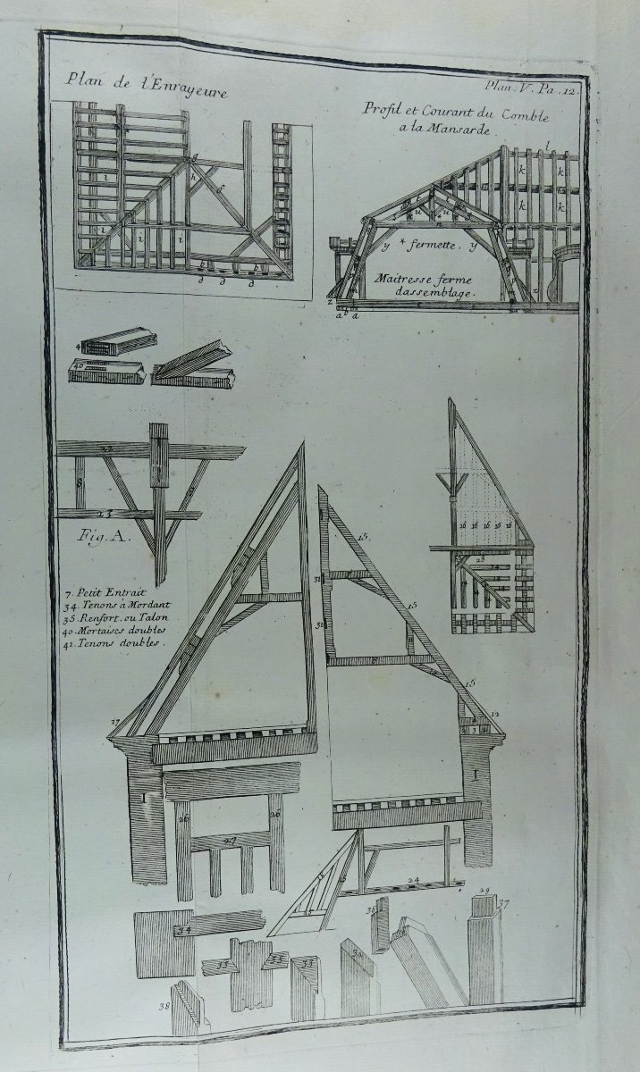 JOUSSE - L'Art de charpenterie. Imprimé à Paris, Chez Charles-Antoine Jombert,  en 1751.-photo-1