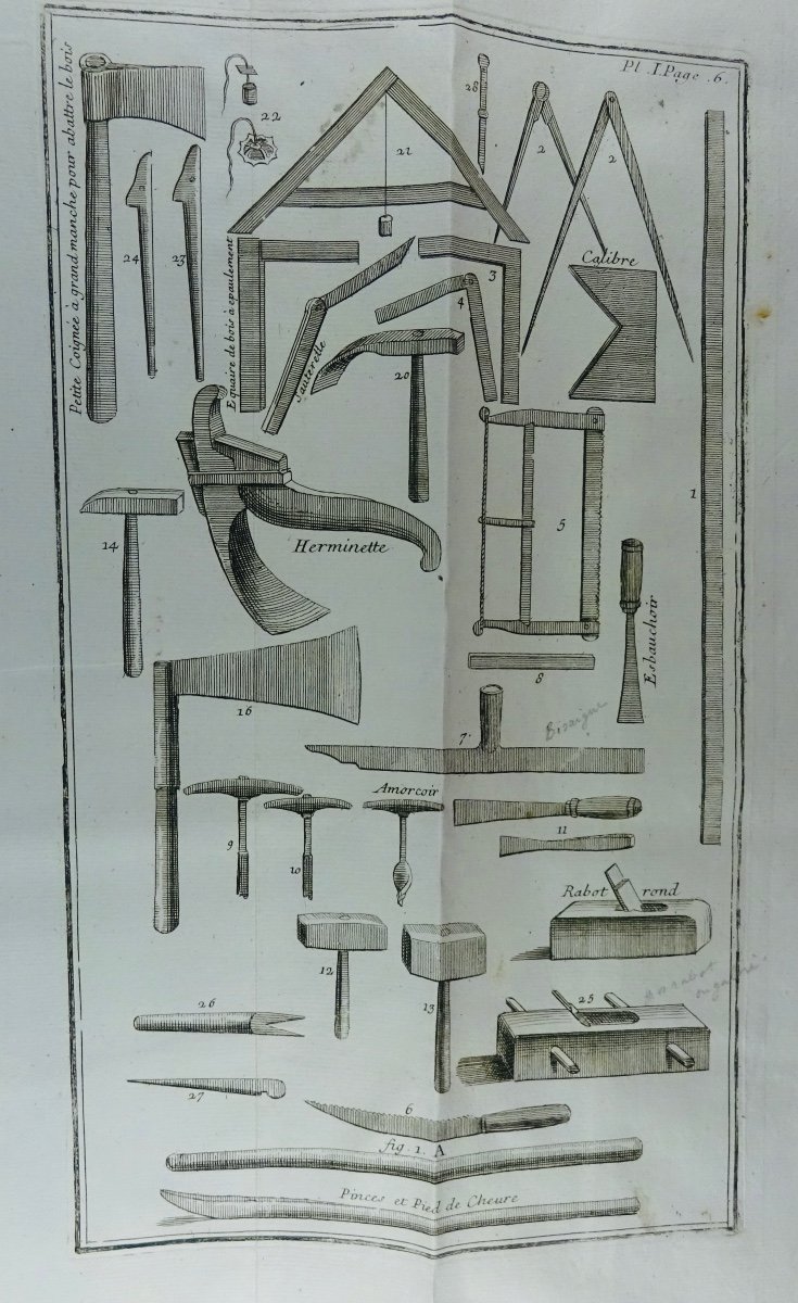 JOUSSE - L'Art de charpenterie. Imprimé à Paris, Chez Charles-Antoine Jombert,  en 1751.-photo-3