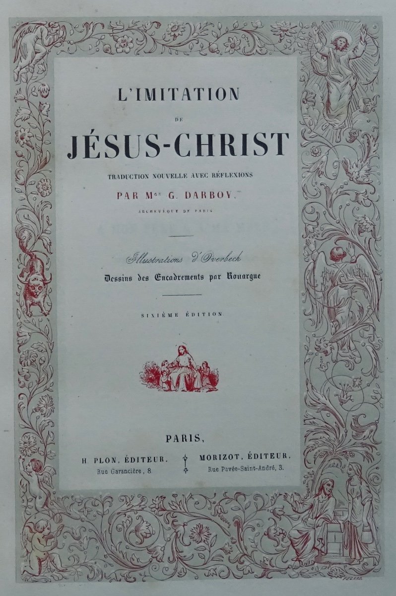 LAMENNAIS (abbé F. de) - L'imitation de Jésus-Christ. Imprimé par Plon et Morizot en 1855.-photo-2