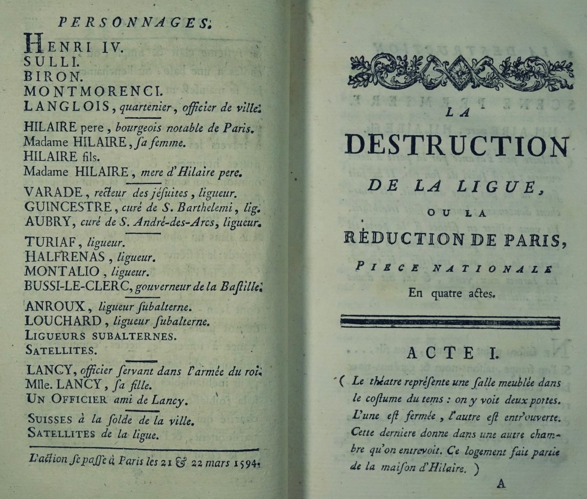 MERCIER (Louis-Sébastien) - La Destruction de la ligue ou la réduction de Paris. 1782.-photo-3