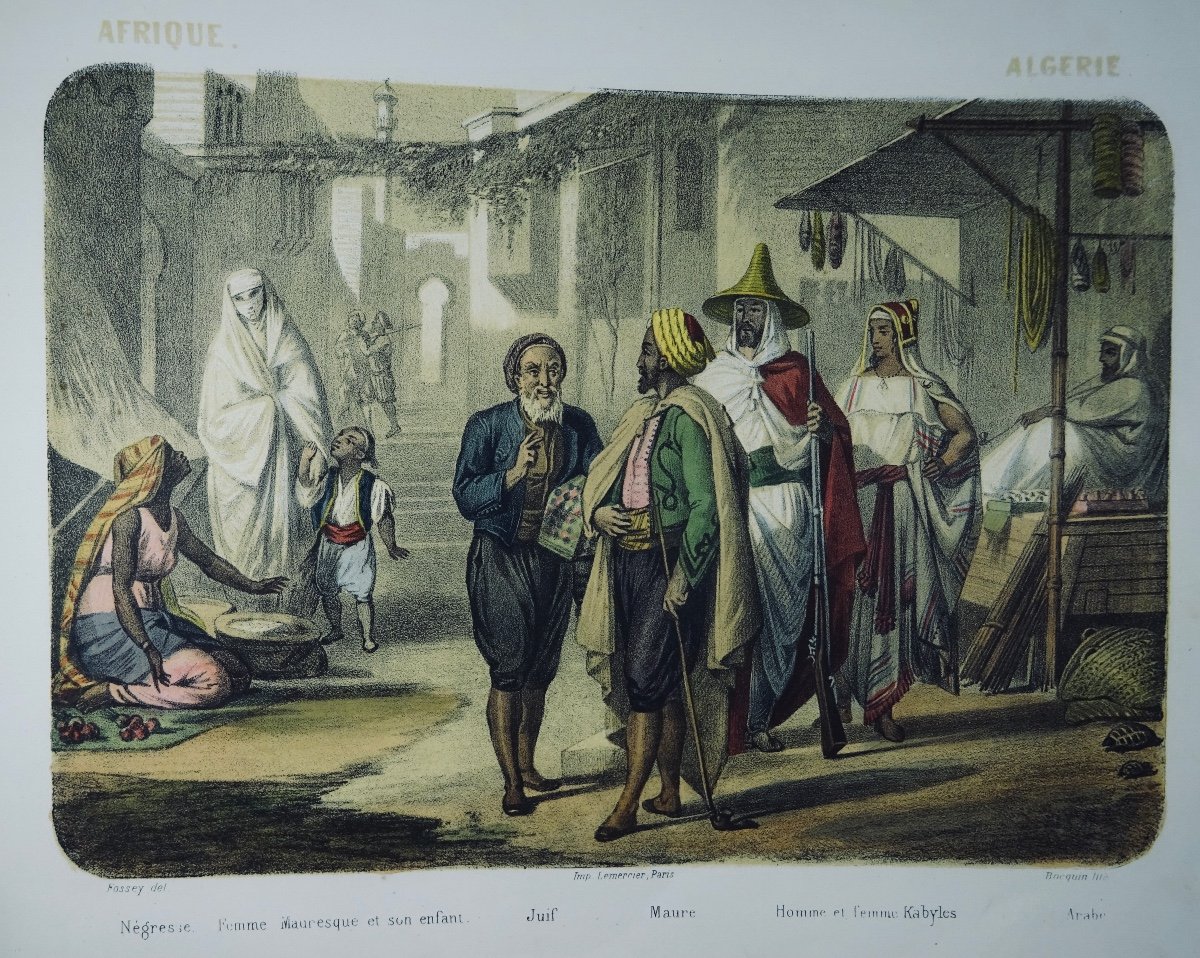 MULLER - Le monde en estampe. 24 lithographies en couleurs de BOCQUIN. Vers 1860.-photo-6