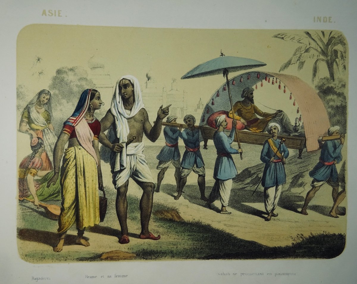 MULLER - Le monde en estampe. 24 lithographies en couleurs de BOCQUIN. Vers 1860.