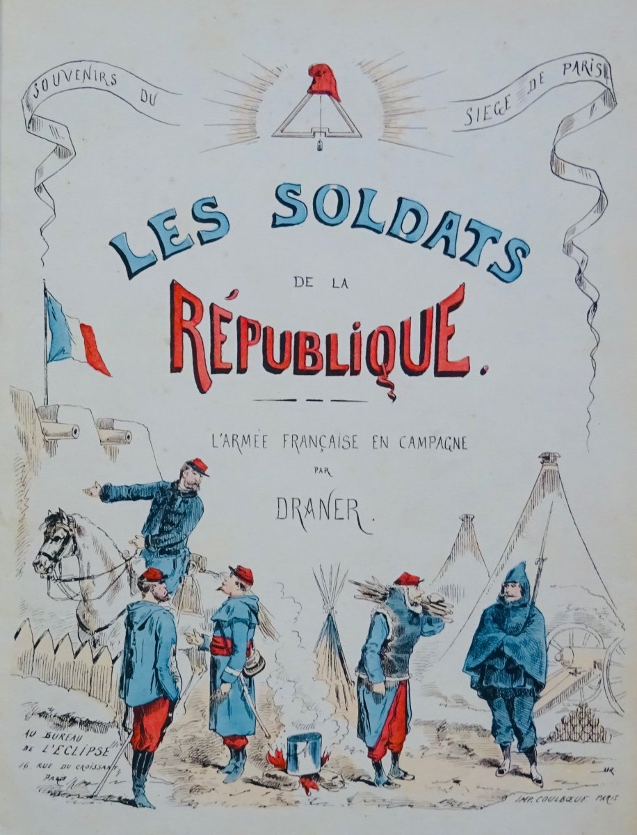 DRANER - Souvenirs du siège de Paris. Vers 1870. 137 lithographies en couleurs.