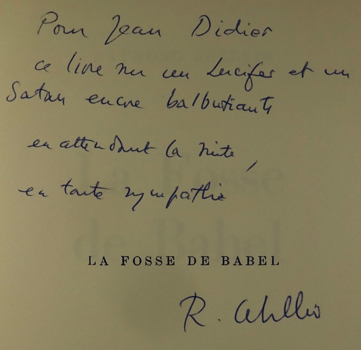 Proantic: Abellio (raymond) - The Pit Of Babel. Original Edition. 1962