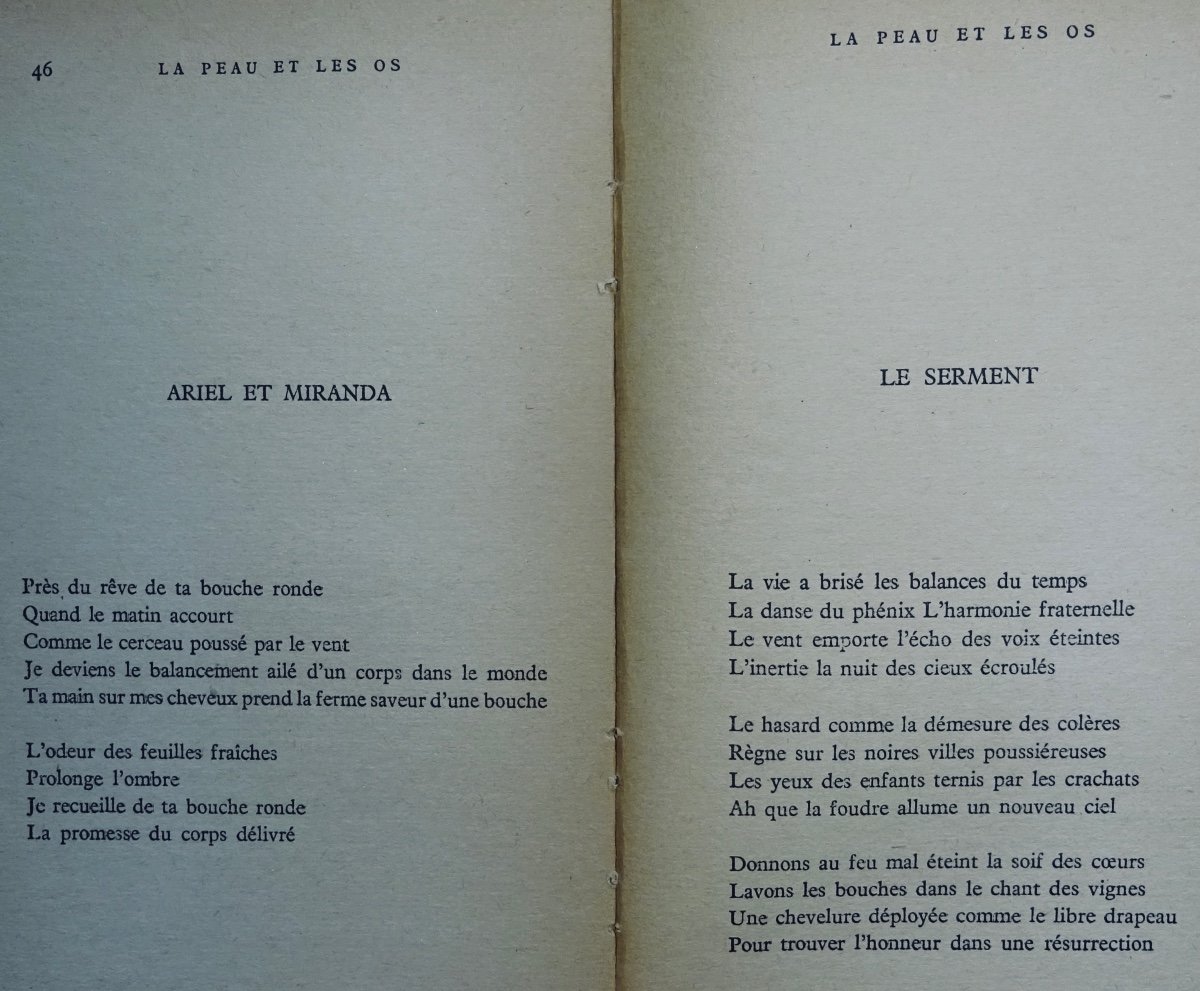 ALEXANDRE (Maxime) - La Peau et les os. 1956. Bel envoi de l'auteur. Exemplaire hors commerce.-photo-6