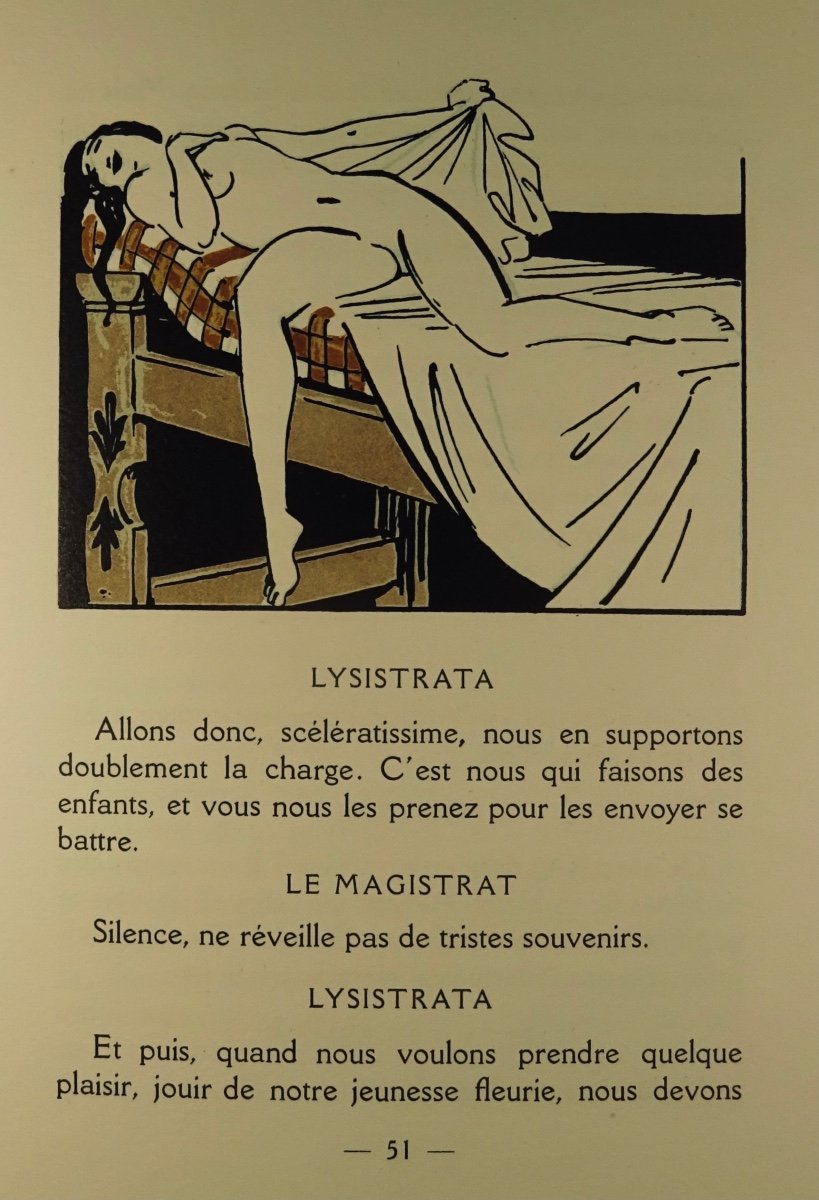 Aristophane - Lysistrata. Georges Briffaut, 1928. Illustrated By Carlègle.-photo-8