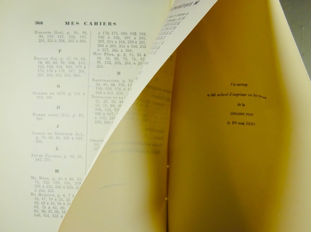 BARRÈS - Mes Cahiers. Tome deuxième (1898-1902). Plon - La Palatine, 1930. Édition originale.-photo-4