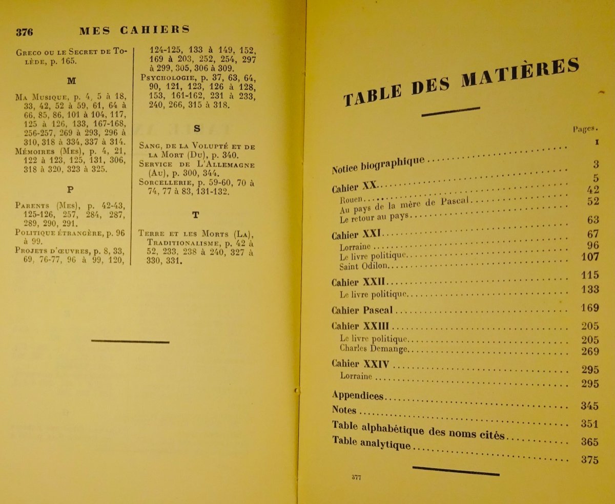 BarrÈs - My Notebooks. Seventh Volume (1908-1909). Plon - La Palatine, 1933. First Edition.-photo-4