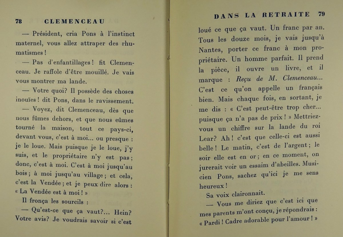 BENJAMIN - Clémenceau dans la retraite. La Palatine, 1930. Édition originale.-photo-7