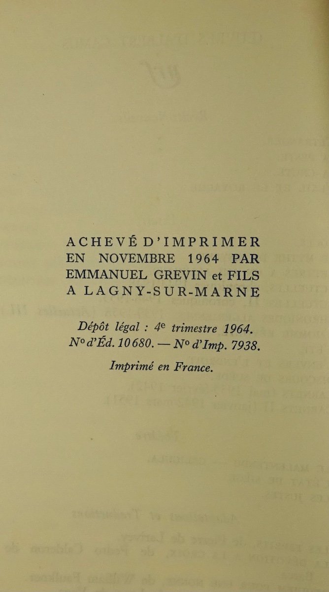 	CAMUS (Albert) - Carnets. Janvier 1942 - Mars 1951. Gallimard, 1964. Édition originale.-photo-2
