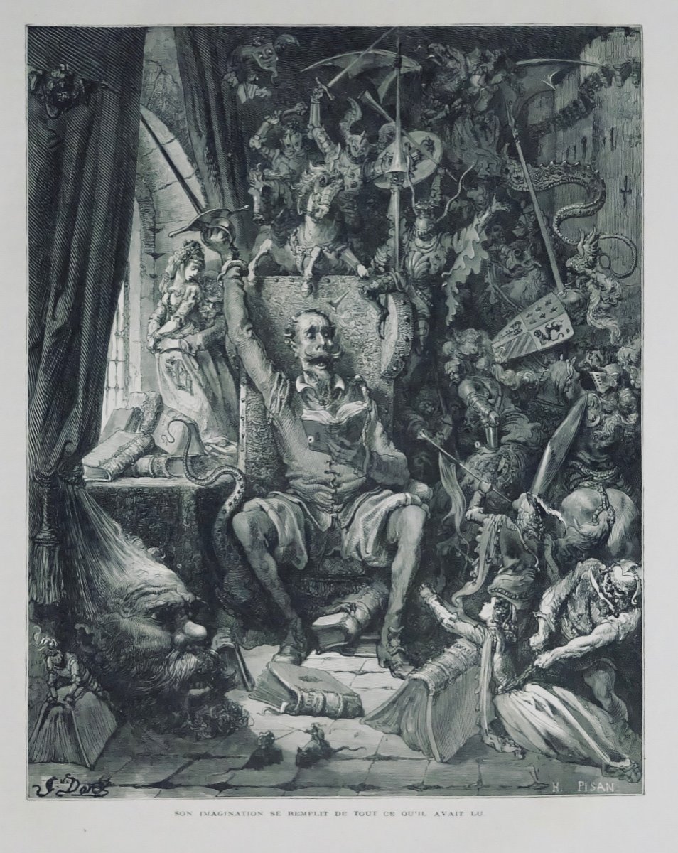 Cervantes Saavedra - The Ingenious Hidalgo Don Quixote De La Mancha. Hatchet. 1859, DorÉ.-photo-4