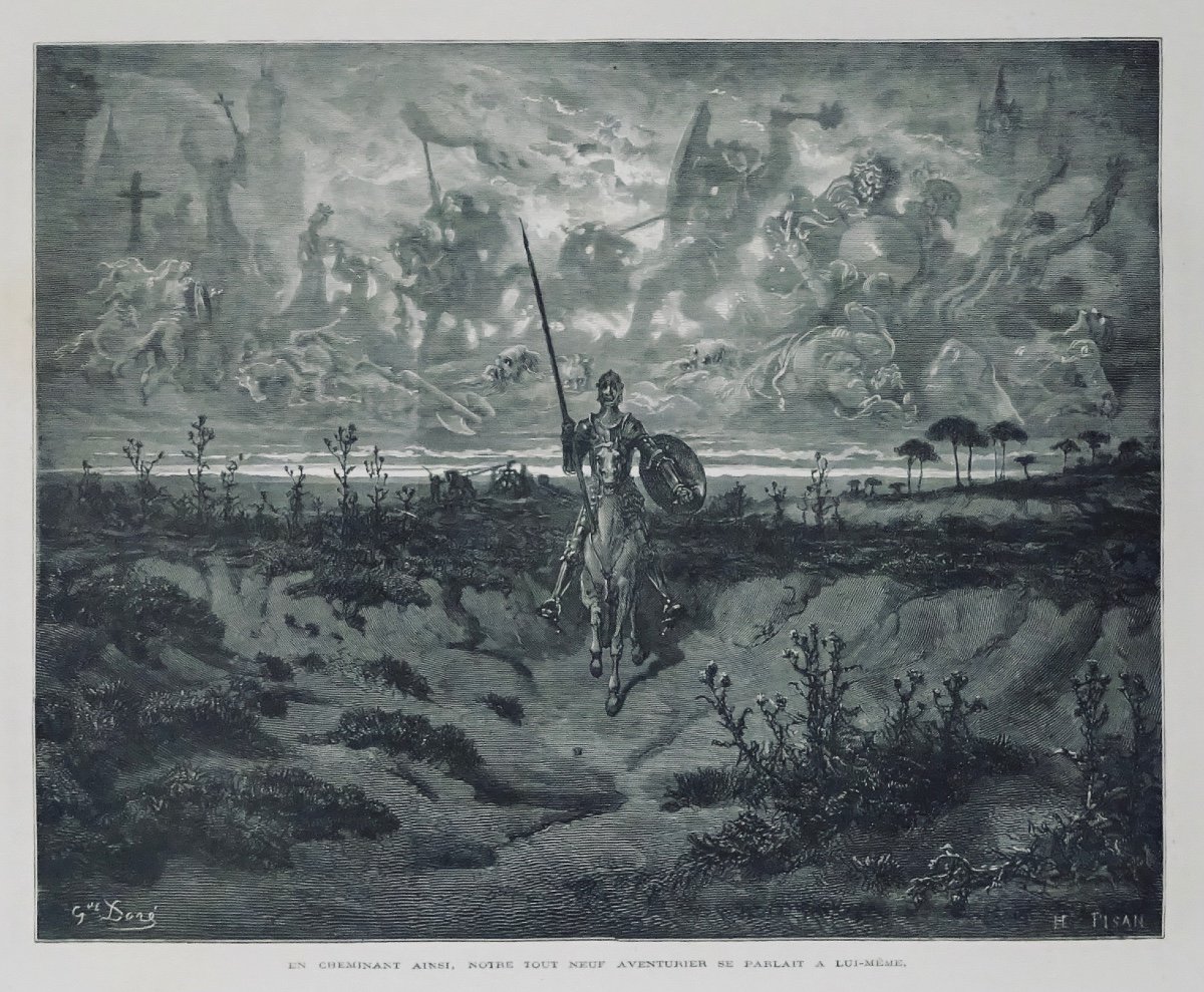 Cervantes Saavedra - The Ingenious Hidalgo Don Quixote De La Mancha. Hatchet. 1859, DorÉ.-photo-1