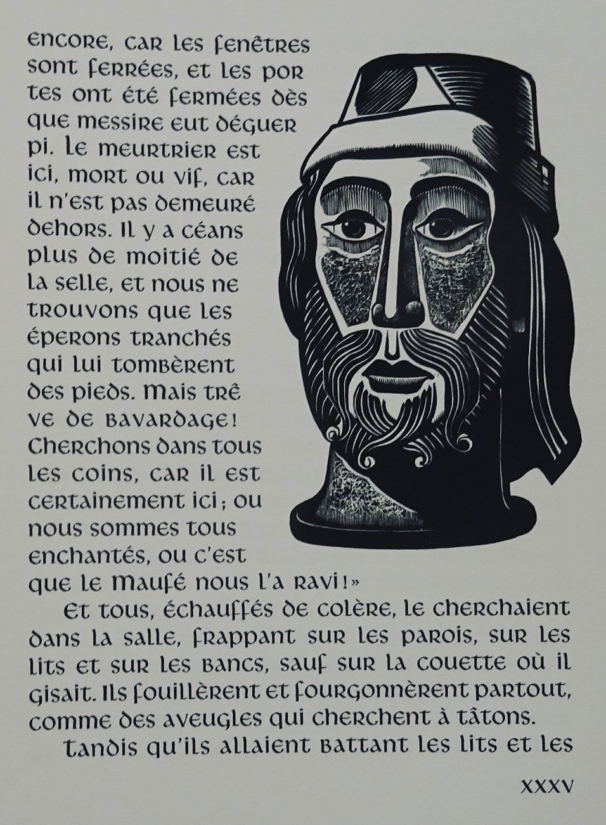 CHRÉTIEN DE TROYES - Le Chevalier au lion. Éditions Vialetay, 1957. Illustré par JAMAR.-photo-3