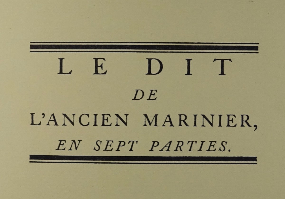 COLERIDGE - Le dit de l'ancien marinier. Émile-Paul Frères, 1920. Illustré par André LHOTE.-photo-3