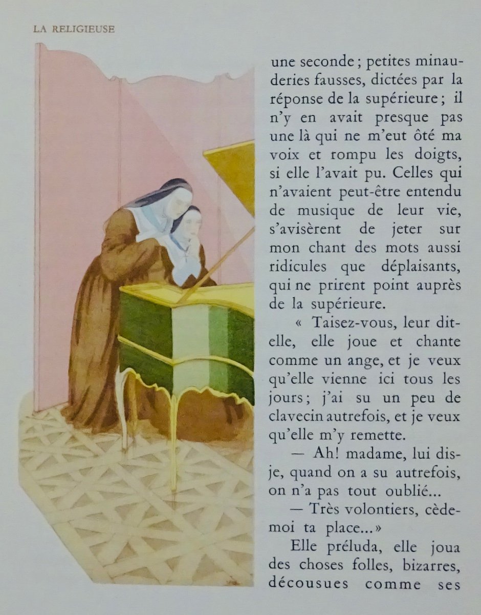 Diderot - The Nun. Éditions Messagerie Du Livre, 1943. Illustrated By Lhuer.-photo-3