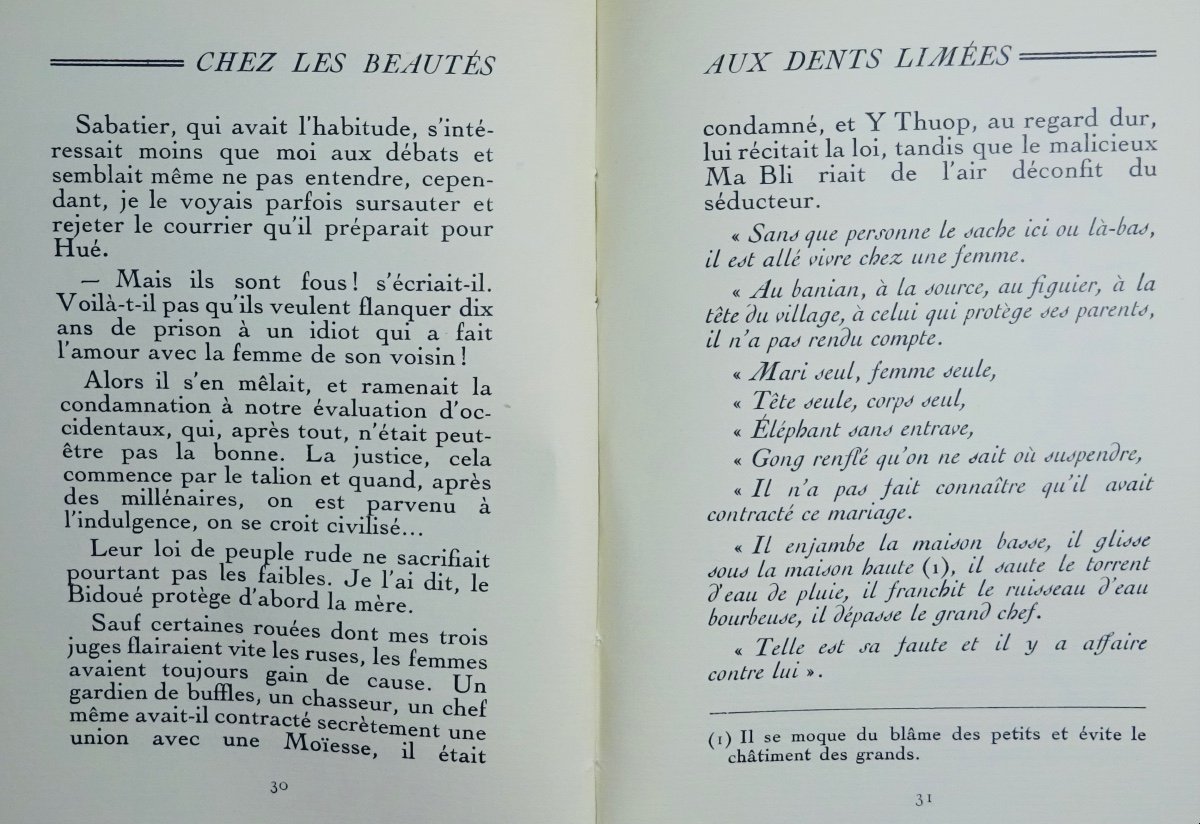 DORGELÈS - Chez les beautés aux dents limées. Laboratoires Martinet, 1930. Édition originale.-photo-2