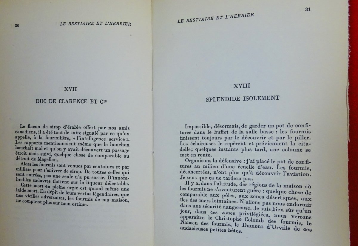 DUHAMEL - Le Bestiaire et l'herbier. Mercure de France, 1948. Édition originale.-photo-5