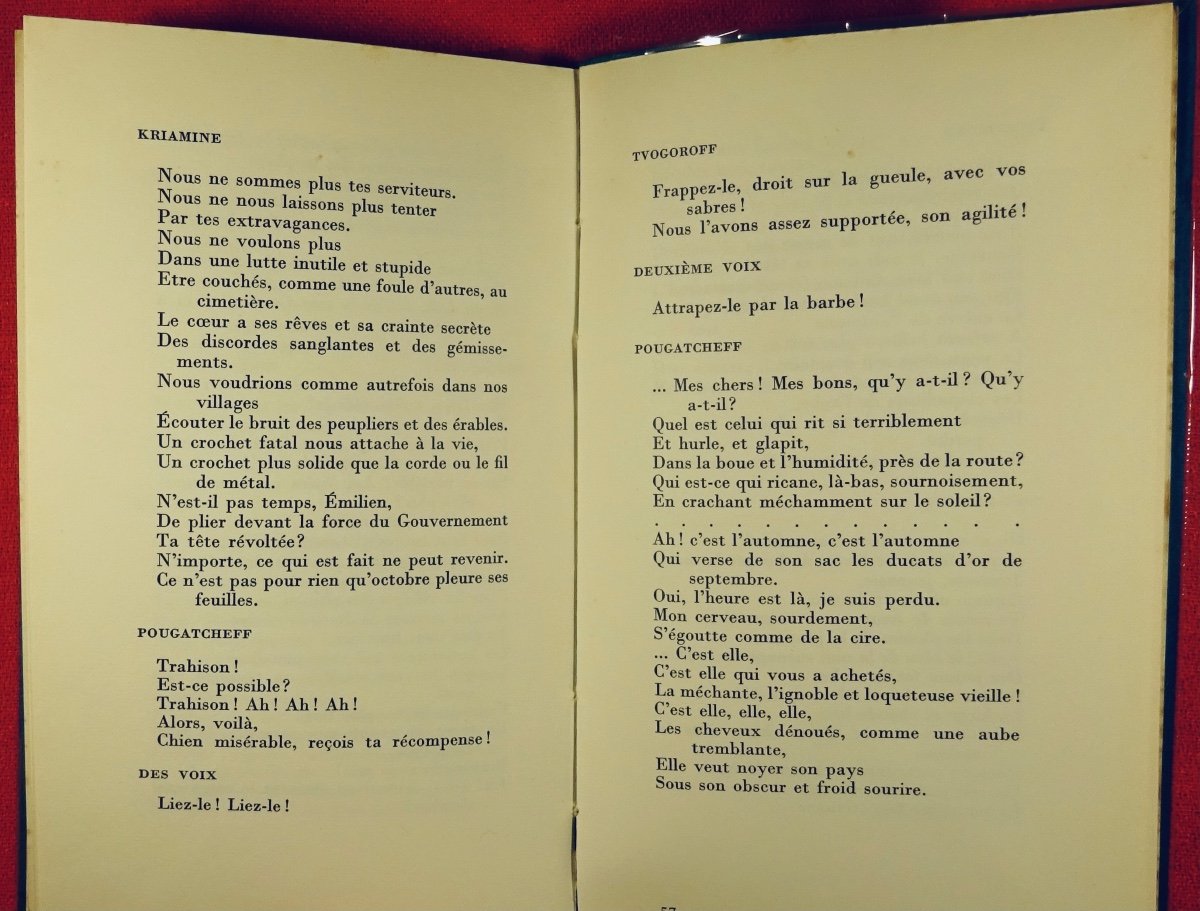 ESSENINE (Serge) - Pougatcheff. Paris, G. L. M., 1956. Exemplaire numéroté.-photo-7