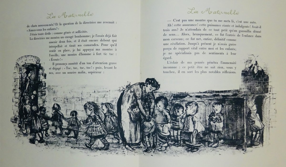 FrapiÉ - Kindergarten. French Literary Editions, 1946. Lithographs By Wehlrin.-photo-4