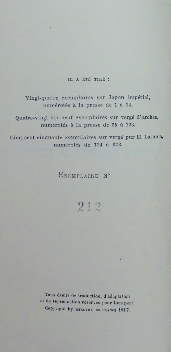  Gourmont - Intimate Letters To The Amazon. Mercure De France, 1927. Original Edition.-photo-3