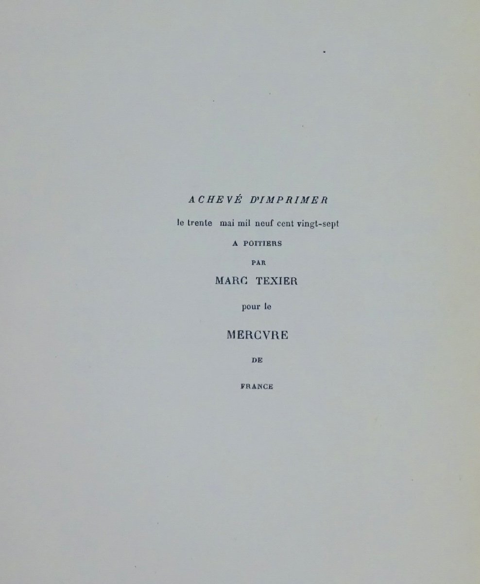  Gourmont - Intimate Letters To The Amazon. Mercure De France, 1927. Original Edition.-photo-4