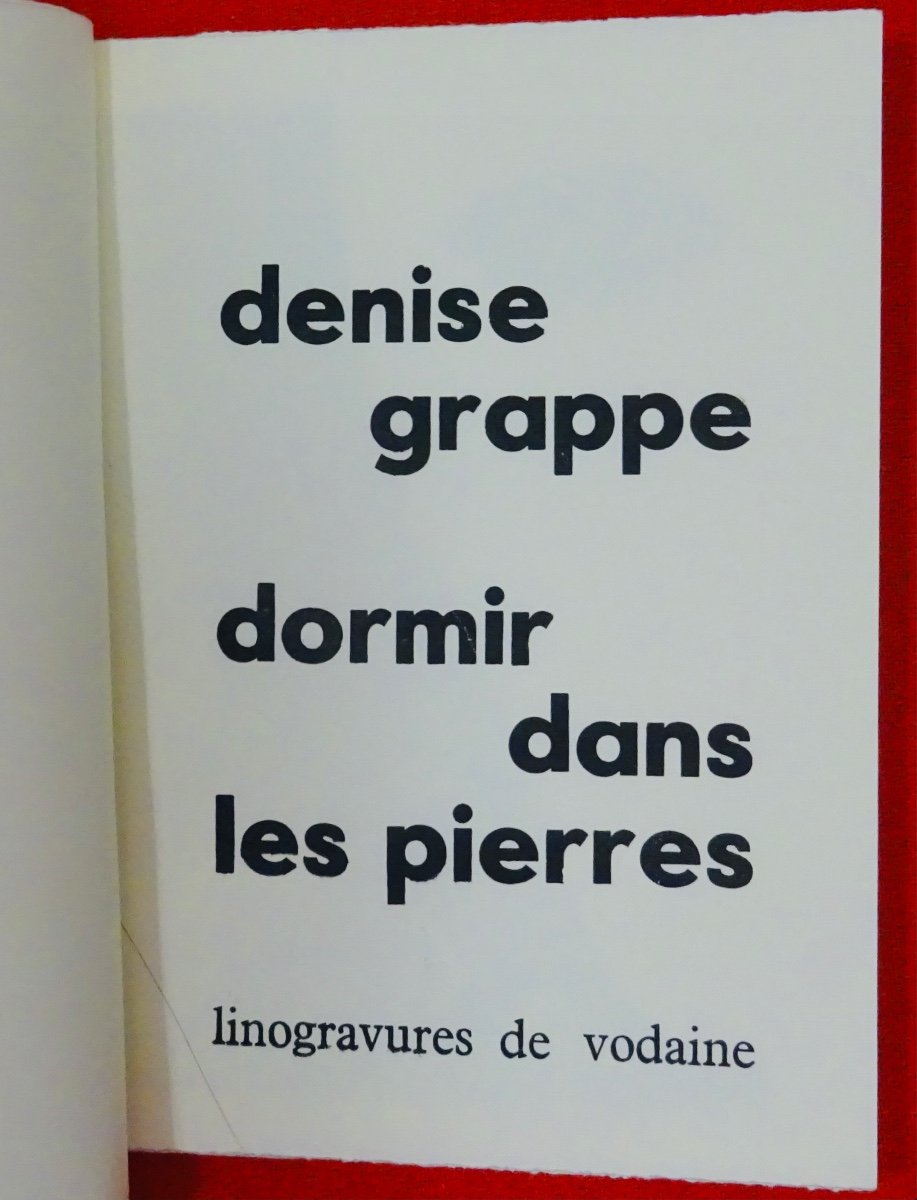 Grappe - Sleep In The Stones. Vodaine, Around 1972. Illustrated By Jean Vodaine.-photo-2