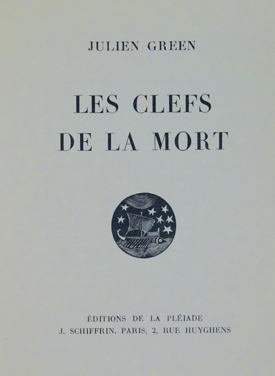 GREEN - Les Clefs de la mort. Éditions de la Pléiade, J. Schiffrin, 1927. Édition originale.-photo-4
