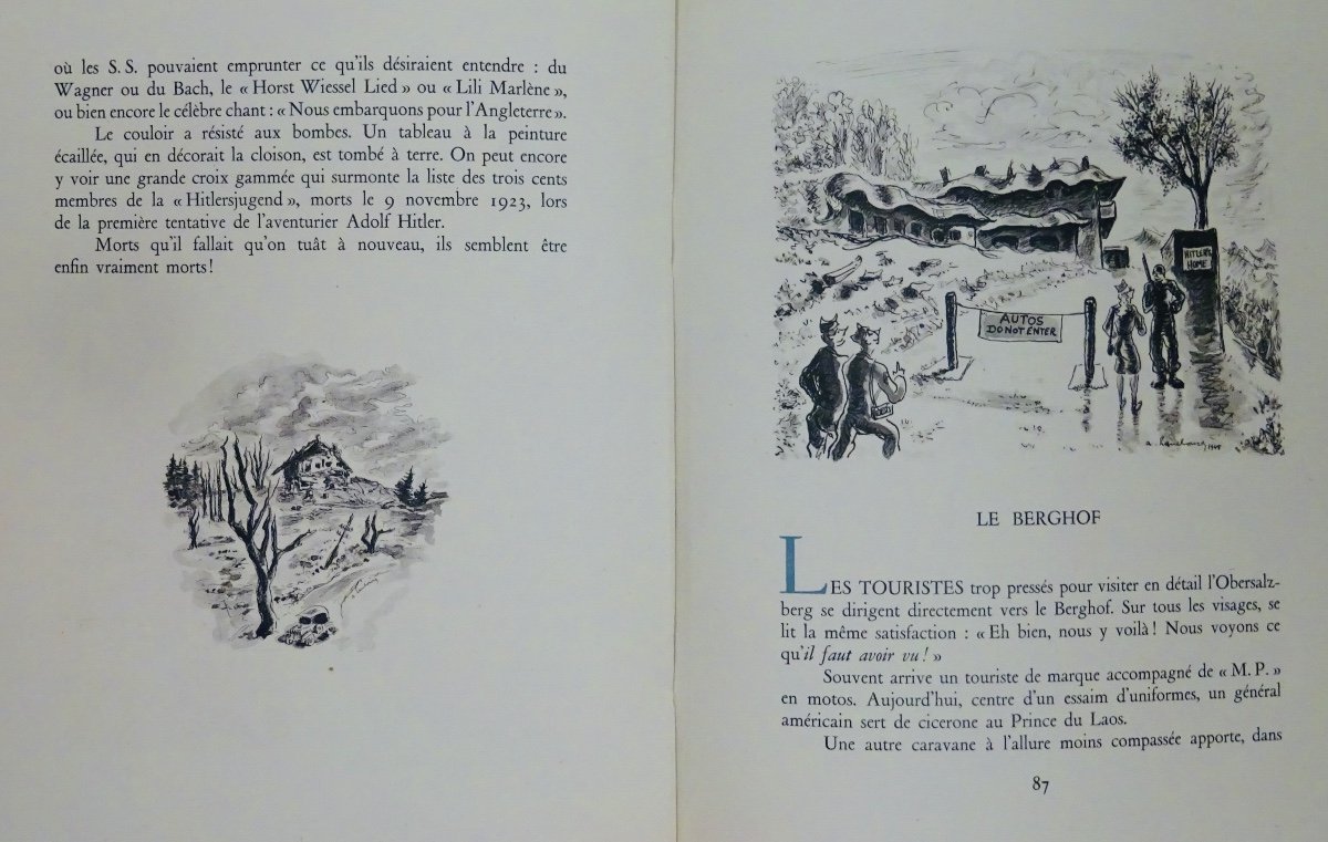 HAMBOURG - Berchtesgaden party. Chez l'auteur, 1947. Illustré par l'auteur avec un dessin.-photo-3