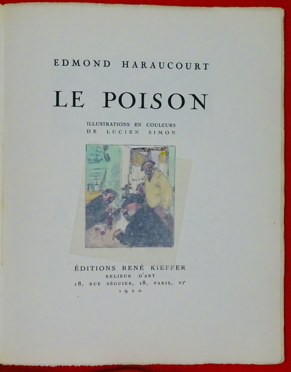 Haraucourt - The Poison. Editions René Kieffer, 1920. Illustrated By Lucien Simon.-photo-2